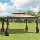 Outsunny 3 X 4m Garden Metal Gazebo Marquee Patio Party Tent Canopy Shelter