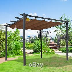 Outsunny 3M X 3M Pergola Gazebo Sun Shade Shelter Aluminium Garden Canopy