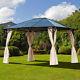 Outsunny 3x3.6m Garden Metal Gazebo Pavilion Party Tent Canopy Sun Shade Marquee