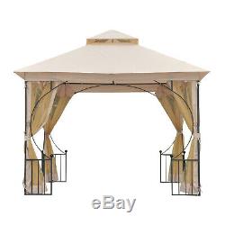 Outsunny 3x3M Metal Gazebo Outdoor Party Tent Shelter Garden Canopy Beige