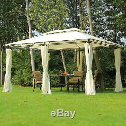 Outsunny 4 x 3m Garden Metal Gazebo Canopy Party Tent Patio Shelter Pavilion