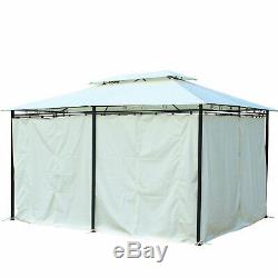 Outsunny 4 x 3m Garden Metal Gazebo Canopy Party Tent Patio Shelter Pavilion
