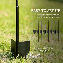 Outsunny 4PCs Decorative Garden Fencing 43in x 23ft Metal Border Edging