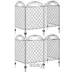 Outsunny 4PCs Decorative Garden Fencing 43in x 23ft Metal Border Edging