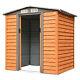 Outsunny 5 X 7ft Garden Metal Storage Shed Tool Sliding Door With Foundation