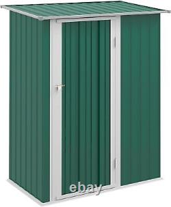 Outsunny 5ft x 3ft Garden Metal Storage Shed, Outdoor Tool Shed with Green