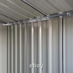 Outsunny 5ft x 4.3ft Outdoor Metal Storage Shed with Sliding Door Sloped Roof
