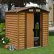Outsunny 6x5ft Garden Shed Wood Effect Tool Storage House Sliding Door Woodgrain