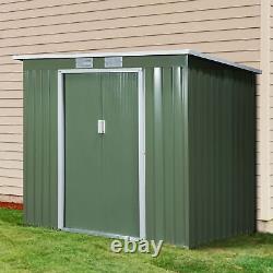 Outsunny 7 x 4ft Metal Garden Storage Shed with Double Door & Ventilation