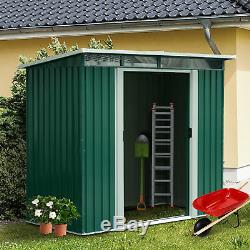Outsunny 8 x 4FT Metal Garden Shed Outdoor Storage Tool Organizer Box Container