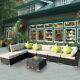 Outsunny 8pc Rattan Sofa Garden Furniture Aluminium Outdoor Patio Set