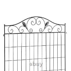 Outsunny Decorative Garden Fence, 8 Panels Metal Border Edging for Landscaping
