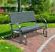 Outsunny Garden Outdoor 2-seat Metal Garden Patio Bench Love Seat Green