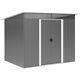 Outsunny Garden Shed Outdoor Storage Tool Organizer With Double Sliding Door Grey