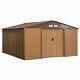 Outsunny Garden Shed Storage Metal Roof Tool Box Container 12.5ft X 11ft Yellow