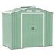 Outsunny Garden Shed Storage Unit With Door Floor Foundation Vent, Light Green