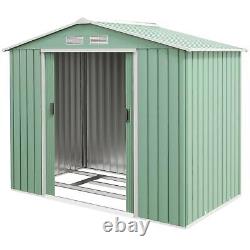 Outsunny Garden Shed Storage Unit with Locking Door Foundation Air Vent Green