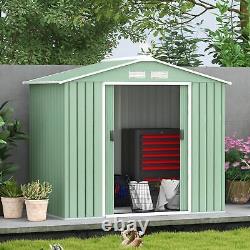 Outsunny Garden Shed Storage Unit with Locking Door Foundation Air Vent Green