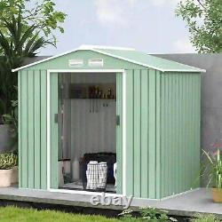 Outsunny Garden Shed Storage Unit with Locking Door Foundation Air Vent Green