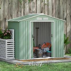 Outsunny Garden Shed Storage Unit with Locking Door Foundation Air Vent Green