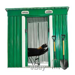 Outsunny Metal Garden Shed Roof Storage Lockable Patio Tool Kit Free Foundation