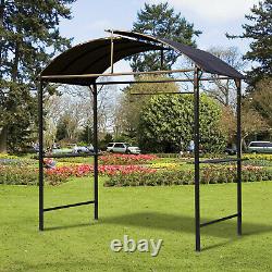 Outsunny Metal Smoking Gazebo Garden Patio BBQ Tent Grill Canopy Awning Shelter