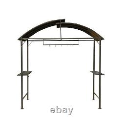 Outsunny Metal Smoking Gazebo Garden Patio BBQ Tent Grill Canopy Awning Shelter