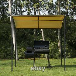 Outsunny Metal Wall Gazebo Marquee Garden Patio BBQ Grill Canopy Awning Shelter