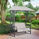 Outsunny Outdoor Garden 2 Seater Canopy Swing Seat Porch Loveseat Hammock Chair