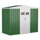 Outsunny Outdoor Garden Storage Shed Metal Tool Storage Box For Backyard Green