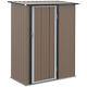 Outsunny Outdoor Storage Shed Steel Garden Shed With Lockable Door Brown