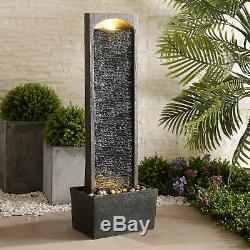 PPeaktop Outdoor Garden Patio Decor Tall Water Fountain Feature Grey RJ19041-UK