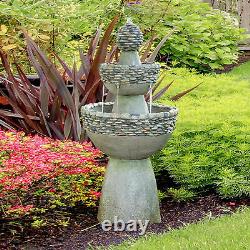 Peaktop Water Fountain Indoor Conservatory Garden Grey Tier Ornament FI0030AA-UK