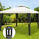 Poly Rattan Garden Gazebo 3x4m Outdoor Party Tent Reception Canopy Marquee Steel