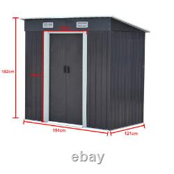 Rainproof Galvanized Steel Garden Shed with Free Foundation Sloped/Apex Roofing