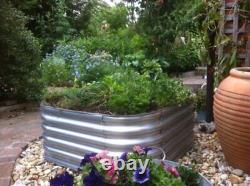 Raised metal garden bed (not wood) 4 in 1 modular cream, gal, green, grey, brown