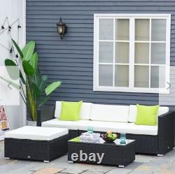 Rattan 5 PCs Sofa Set Table Patio Furniture, Chairs, Tables, Garden Furniture