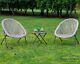 Rattan Bistro Folding Garden Furniture Set Patio Chairs With Table 2 Seater