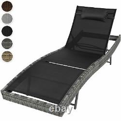 Rattan Day Bed Sun Canopy Lounger Recliner Garden Furniture Patio Terrace New