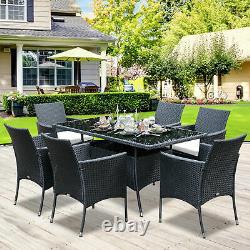 Rattan Dining Set Conservatory 7pcs Garden Furniture Seaters Patio Weave Outdoor