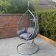 Rattan Egg Chair Swing Outdoor Garden Patio Hanging Wicker Hammock Black Or Grey