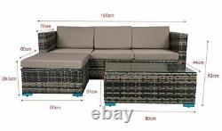 Rattan Furniture With Cushion Outdoor Patio Stylish Corner Garden Set