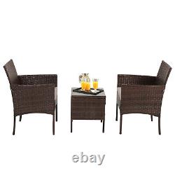 Rattan Garden Furniture 3/4/5 pcs Patio Set Table Chairs Wicker Outdoor Coffee