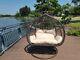 Rattan Garden Hanging Egg Swing Chair With Cushion (large Double Seater)