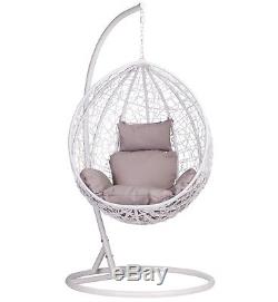 Rattan Style Swing Patio Garden Weave Hanging Egg Chair & Cushion Outdoor Indoor