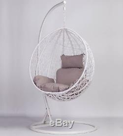 Rattan Style Swing Patio Garden Weave Hanging Egg Chair & Cushion Outdoor Indoor