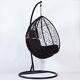 Rattan Swing Patio Garden Black Weave Hanging Egg Chair & Cushion Outdoor Indoor