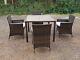 Rattan Wicker Conservatory Outdoor Garden Furniture Patio Cube Table Chair Set 4