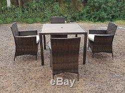 Rattan Wicker Conservatory Outdoor Garden Furniture Patio Cube Table Chair Set 4