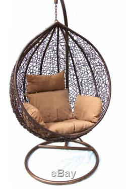 Rattan Wicker Effect Swing Indoor Hammock Lounger Garden Bedroom Patio Egg Chair